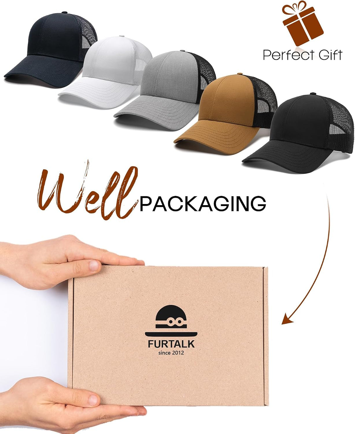 FURTALK Structured Mesh Trucker Hat – Everyday Cool with a Retro Twist